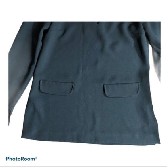 Zara suit style black top tunic faux pockets xs - Picture 2 of 6